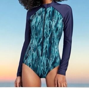 New All in Motion long sleeve, one-piece swimsuit-size Large